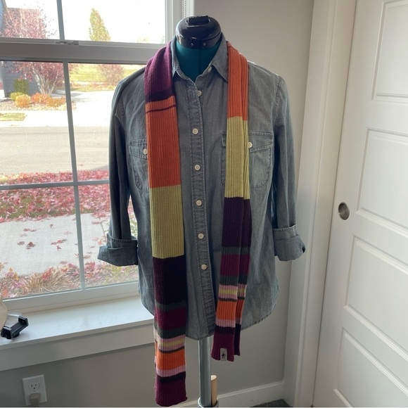 Smartwool Multicolor 100% Merino Wool Scarf Damaged - Picture 1 of 6